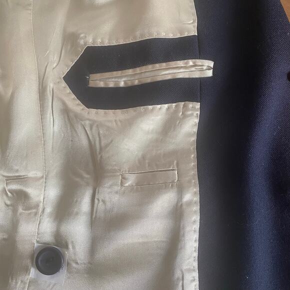 J. Crew Schoolboy Wool Blazer Jacket Navy Blue Size 12 Academia Preppy Classic - Picture 6 of 7